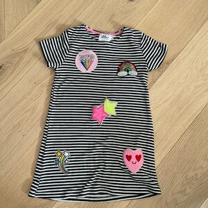 Girls Striped Patchwork Dress